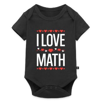 I Love Math Design - Baby Premium short-sleeve bodysuit - black - Front