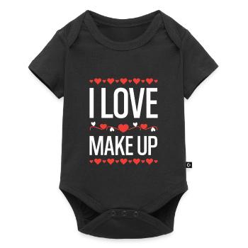 J’adore le maquillage design de cœur - Body à manches courtes Premium Bébé - noir - Devant