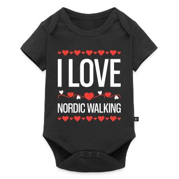 J’adore la marche nordique - Body à manches courtes Premium Bébé - noir - Devant