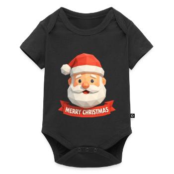 Conception de polygone du Père Noël – Joyeux Noël - Body à manches courtes Premium Bébé - noir - Devant