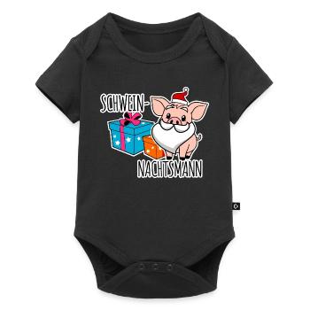 Des nuits de cochon heureuses avec le Pig Night Man - Body à manches courtes Premium Bébé - noir - Devant