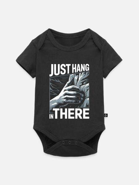 Klettern Bergsteigen Karabiner Bouldern - Baby Premium Kurzarmbody - Schwarz
