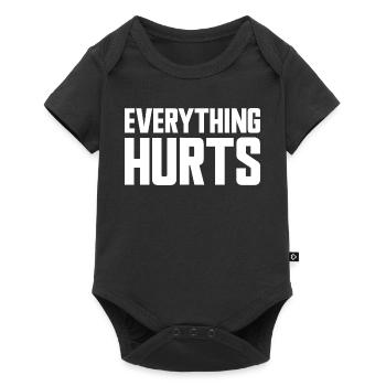 Tout fait mal Amusant Gym Entraînements Tous - Body à manches courtes Premium Bébé - noir - Devant