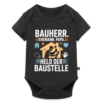 Builder for my family – Heart & Hammer Style - Baby Premium short-sleeve bodysuit - black - Front