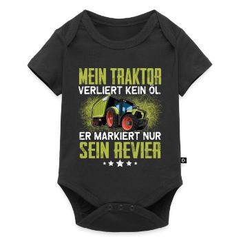 Landwirt - Baby Premium Kurzarmbody - Schwarz - Vorne