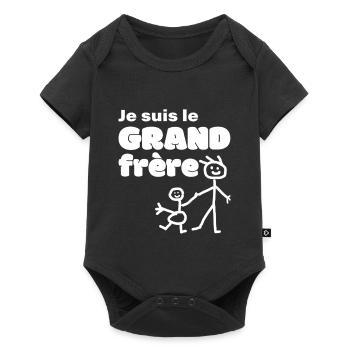 Je suis le Grand Frère Humour et Fierté Familiale - Body à manches courtes Premium Bébé - noir - Devant
