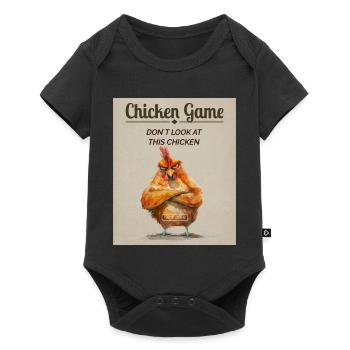 Funny Chicken Game - Ne regardez pas ce poulet - Body à manches courtes Premium Bébé - noir - Devant