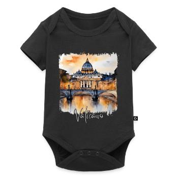 Aquarelle du Vatican - Body à manches courtes Premium Bébé - noir - Devant