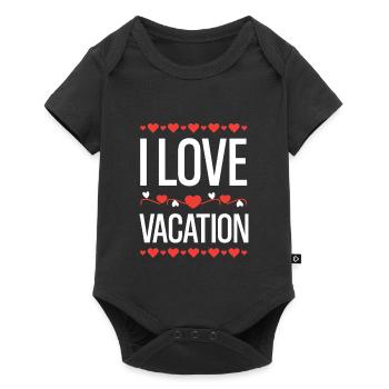 I Love Vacation - Baby Premium short-sleeve bodysuit - black - Front