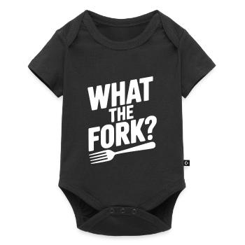 Was ist die Gabel? - Baby Premium Kurzarmbody - Schwarz - Vorne