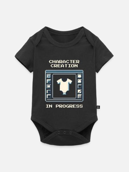Charaktererstellung | Gamer Eltern Humor - Baby Premium Kurzarmbody - Schwarz