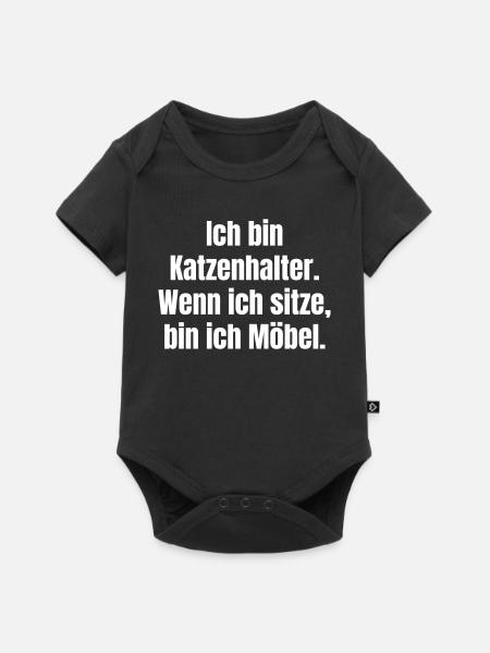 Katzenhalter Möbelhumor Spruch - Baby Premium Kurzarmbody - Schwarz