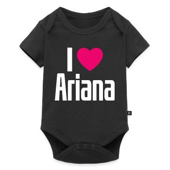 J’aime Ariana Coeur rose J’aime Ariana - Body à manches courtes Premium Bébé - noir - Devant
