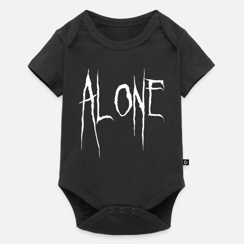 Typographie déchiquetée Alone - Body à manches courtes Premium Bébé - noir