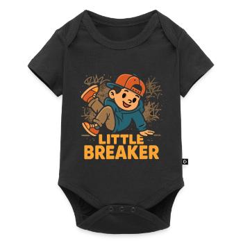 Little Breaker – Kinder Hip-Hop Streetwear Style - Baby Premium Kurzarmbody - Schwarz - Vorne