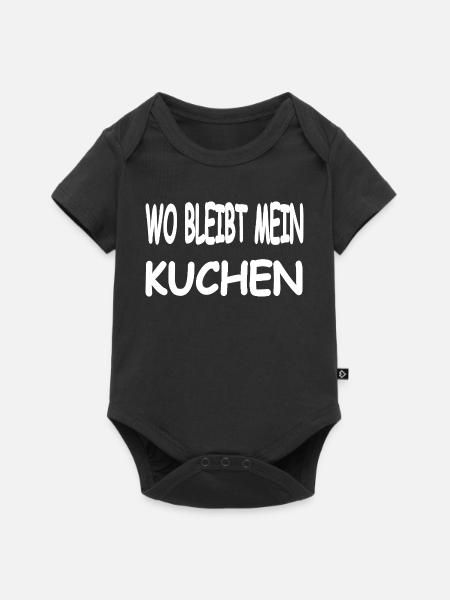 Kuchen - Baby Premium Kurzarmbody - Schwarz