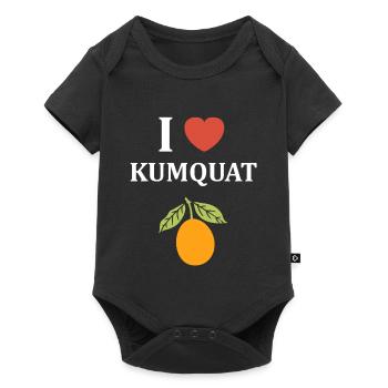 Ich mag Kumquat und Zitrusfrüchte - Baby Premium Kurzarmbody - Schwarz - Vorne