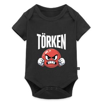 Drôle Dire Törken Dessin animé Drôle Dinde Mème - Body à manches courtes Premium Bébé - noir - Devant