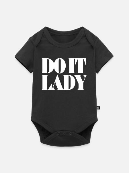 do it lady - weiß - Baby Premium Kurzarmbody - Schwarz