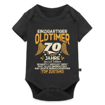 70 Years Unique Classic 70th Birthday - Baby Premium short-sleeve bodysuit - black - Front