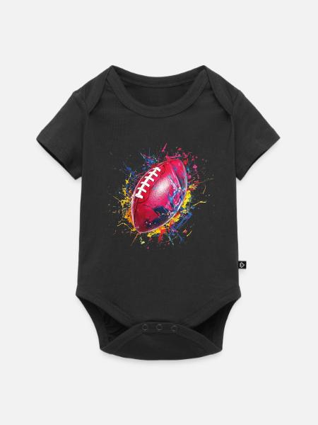 Football - Baby Premium Kurzarmbody - Schwarz