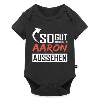 Seul un Aaron peut être aussi beau - Body à manches courtes Premium Bébé - noir - Devant