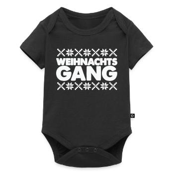 Christmas Aisle Norway Pattern - Baby Premium short-sleeve bodysuit - black - Front