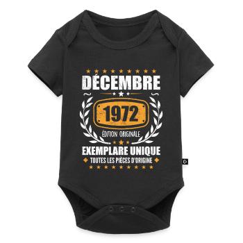Décembre 1972 Anniversaire - Nées En Décembre 1972 - Body à manches courtes Premium Bébé - noir - Devant