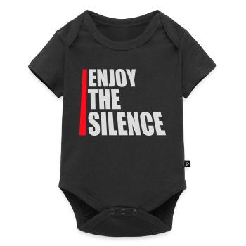Enjoy The Silence Saying Calm Silence Introvert - Baby Premium short-sleeve bodysuit - black - Front