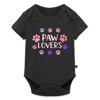 Pastel Animal Paw Lover - Baby Premium short-sleeve bodysuit - black - Front