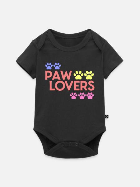 Rainbow Paw Liebhaber - Baby Premium Kurzarmbody - Schwarz