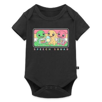 Logopädie Sprachtherapeut Logopäde - Baby Premium Kurzarmbody - Schwarz - Vorne