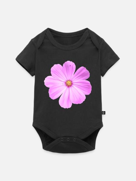 Blume - Baby Premium Kurzarmbody - Schwarz