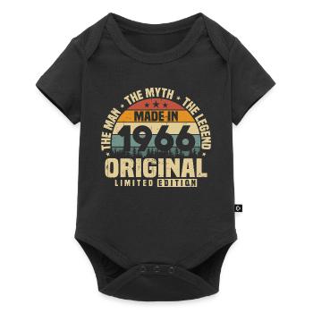 Vintage 1966 Born Original Cadeau d’anniversaire - Body à manches courtes Premium Bébé - noir - Devant