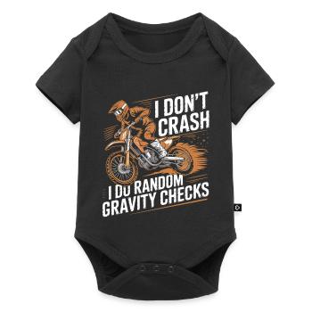 Random Gravity Checks Motocross - Baby Premium short-sleeve bodysuit - black - Front