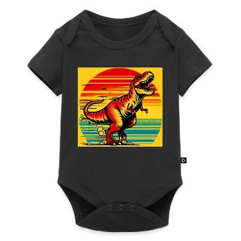 dinosaure - Body à manches courtes Premium Bébé - noir - Devant