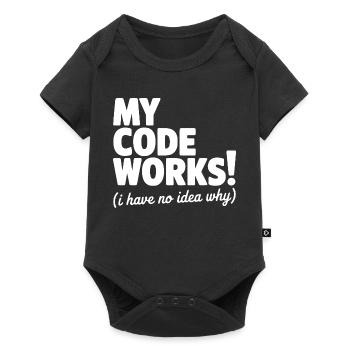 Mon code fonctionne ! (Je ne sais pas pourquoi) - Body à manches courtes Premium Bébé - noir - Devant