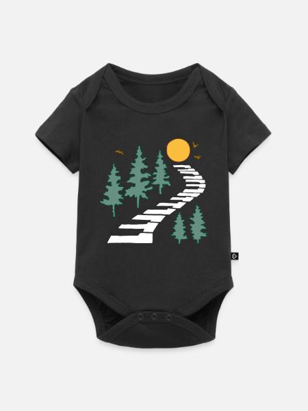 Der musikalische Weg - Baby Premium Kurzarmbody - Schwarz