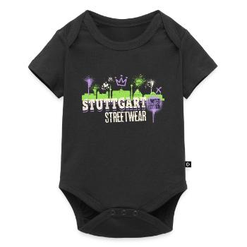Stuttgart Skyline City Germany Graffiti Art - Baby Premium short-sleeve bodysuit - black - Front