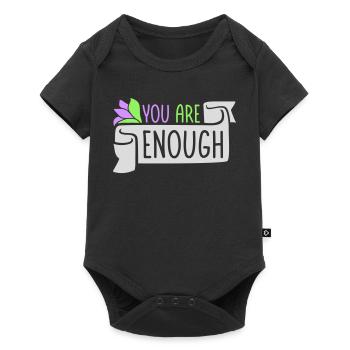 You Are Enough Self Love Motivational Quote - Baby Premium short-sleeve bodysuit - black - Front