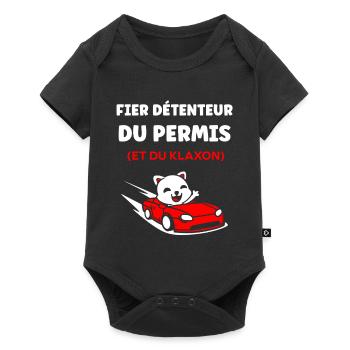 Driver's license humor - Baby Premium short-sleeve bodysuit - black - Front