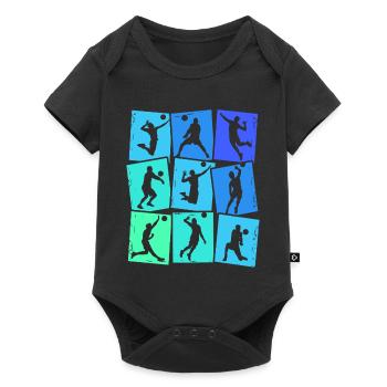 Volley-ball Volley-ball Hommes Enfants Garçons - Body à manches courtes Premium Bébé - noir - Devant