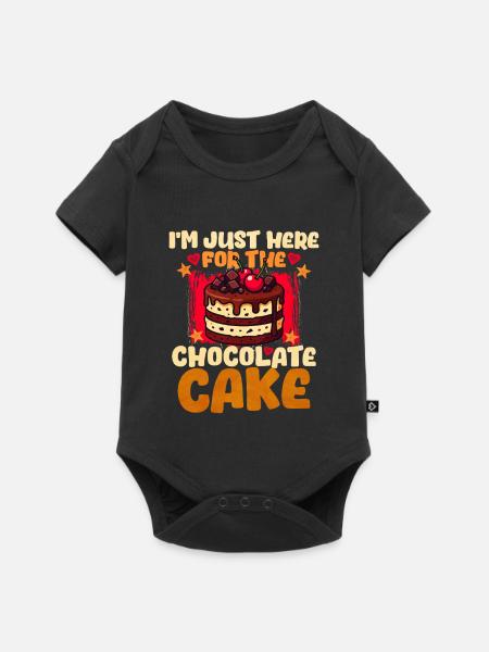 Kuchen Schokokuchen - Baby Premium Kurzarmbody - Schwarz