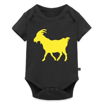 G.O.A.T Ziege gelb - Baby Premium Kurzarmbody - Schwarz - Vorne
