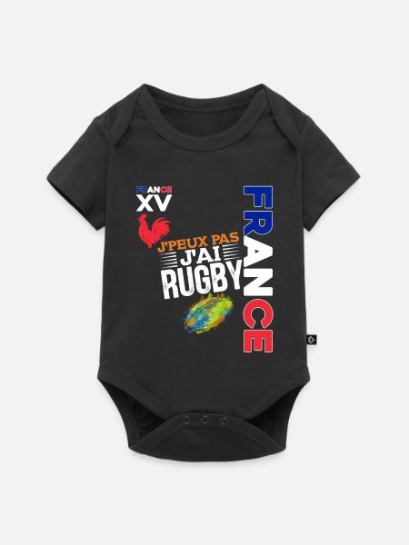 I Can't I Have Rugby Passion Rugby Player - Baby Premium Kurzarmbody - Schwarz