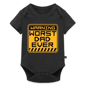 Le pire papa de tous les temps Drôle Sarcastique Papa pour la fête des pères - Body à manches courtes Premium Bébé - noir - Devant