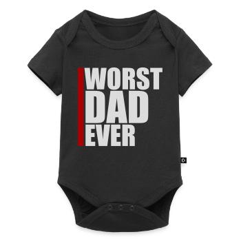 Le pire papa de tous les temps Drôle Sarcastique Papa pour la fête des pères - Body à manches courtes Premium Bébé - noir - Devant