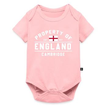 L’emblème de l’Angleterre à Cambridge - Body à manches courtes Premium Bébé - rose - Devant