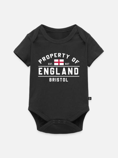 England Bristol Flagge Grafikdesign - Baby Premium Kurzarmbody - Schwarz