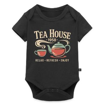 Maison de thé 1958 - Body à manches courtes Premium Bébé - noir - Devant